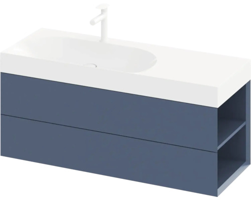 Skrinka pod umývadlo s dvomi zásuvkami a úložným priestorom