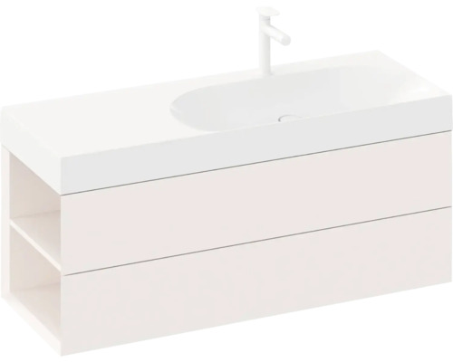 Skrinka pod umývadlo s umývadlom a dvoma zásuvkami