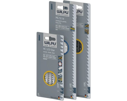 Sada pílových listov Wilpu na drevo a kov
