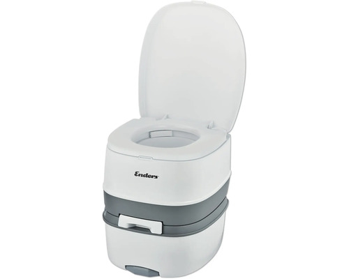 Prenosná toaleta pre kempovanie a voľný čas s otvoreným vekom.