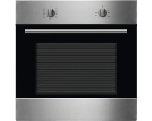 Vstavaná rúra z nehrdzavejúcej ocele s ovládacími gombíkmi a sklenenou prednou stranou