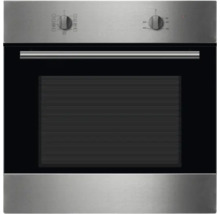 Nerezová vstavaná rúra s čiernymi sklenenými dverami