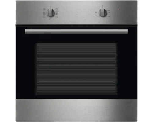 Nerezová vstavaná rúra s čiernymi sklenenými dverami