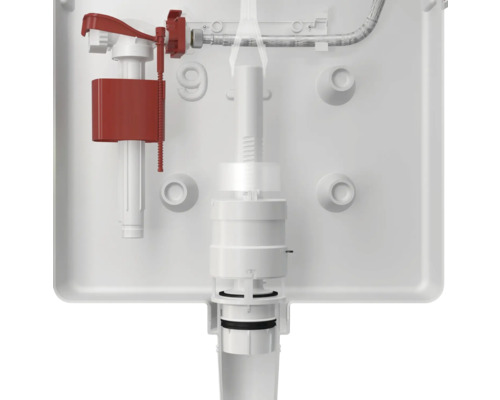 Nástenná splachovacia nádržka s napúšťacím ventilom a vypúšťacím ventilom