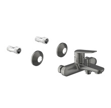 Vaňová batéria na omietku s prípojkami a rozetami