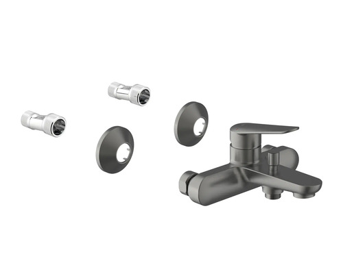 Vaňová batéria na omietku s prípojkami a rozetami