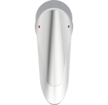 Jednopáková batéria pre umývadlo s označením studenej a teplej vody