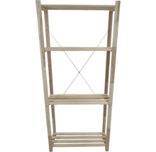 Drevený regál s tromi úrovňami na skladovanie a prezentáciu