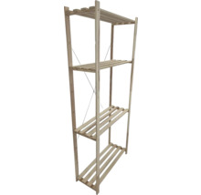 Drevený regál so štyrmi úrovňami na vnútorné použitie