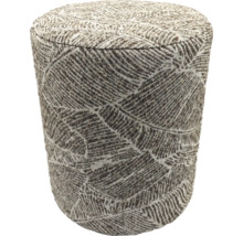 Okrúhla stolička s látkovým poťahom a vzorom listov