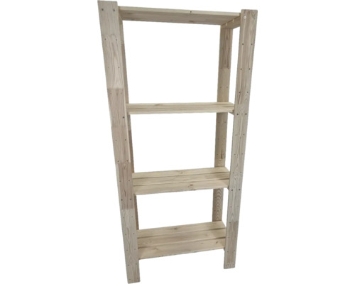 Drevený regál so štyrmi úrovňami na vnútorné použitie