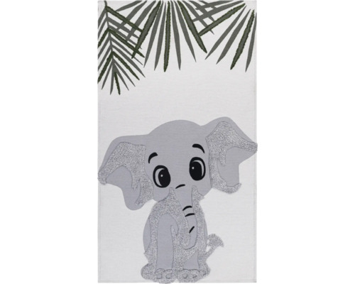 Koberec s motívom slona a palmových listov