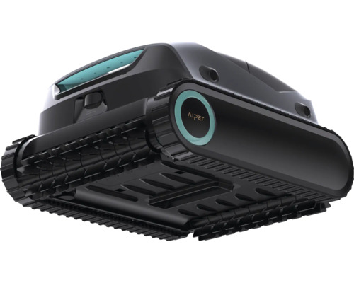 Čierny čistiaci robot pre bazény s pásovým pohonom