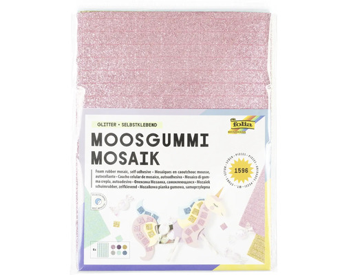 Penová gumová mozaika samolepiaca s trblietkami, 1596 kusov