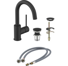 Umývadlová batéria s odtokovou súpravou a pripojovacími hadicami