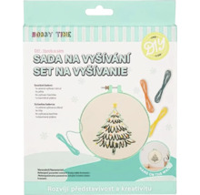 Vyšívacia súprava s vyšívacím rámom, ihlami, vyšívacou priadzou a látkou