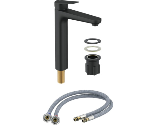 Umývadlová batéria vrátane upevňovacieho materiálu a flexibilných pripojovacích hadíc