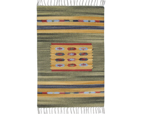 Kusový koberec Bakero Country 236 farebný 60x90 cm Koberec so strapcami a pruhovaným vzorom