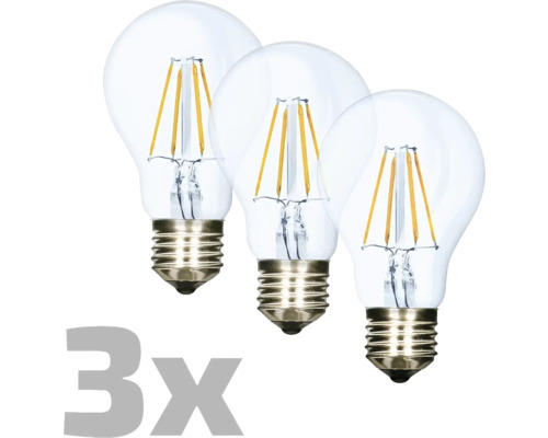 LED žiarovka banka E27 8W 1055lm 2700K filament 3 ks Sada troch LED žiaroviek