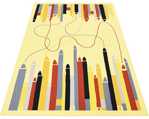 Koberec s abstraktným dizajnom ceruzky