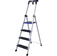 Hliníkový skladací stupienok so štyrmi schodíkmi