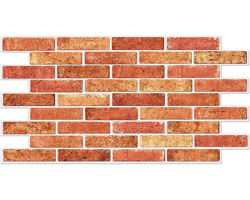 PVC panel na stenu 107 Brick stack 96,2 x 49,9 cm Obkladové dlaždice so vzhľadom tehál