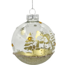 Vianočná guľa s motívom snehuliaka