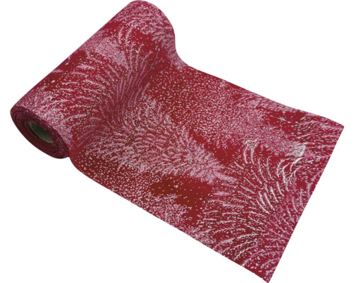 Vianočná stuha dekor strom 14 x 270 cm červená Rolka dekoračného papiera s rastlinným vzorom