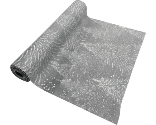 Stuha dekor strom 300 cm x 28 cm x 0,1 cm strieborná Rolka tapety s rastlinným vzorom