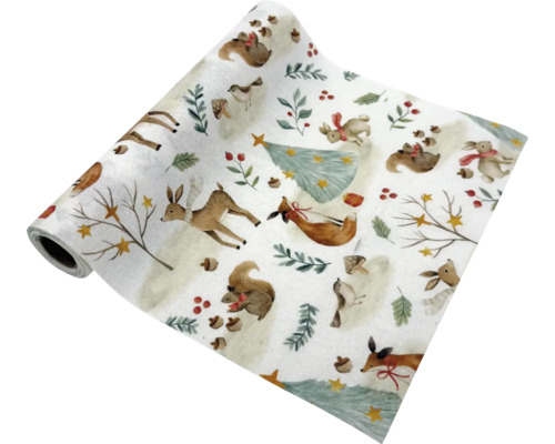 Dekoračná fólia s vianočnými zvieracími motívmi na kotúči