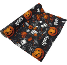 Rolka dekoračnej fólie s halloweenskymi motívmi