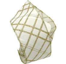 Ozdobná darčeková stuha s károvaným vzorom