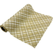 Dekoračná látka s károvaným vzorom na role