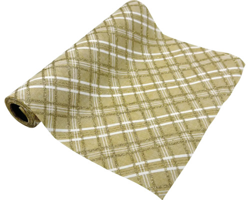 Dekoračná látka s károvaným vzorom na role