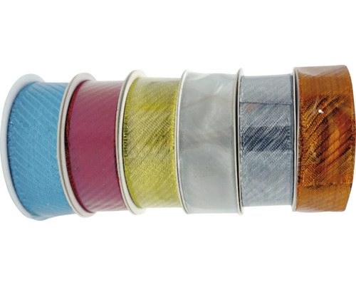 Viacfarebná dekoračná stuha na rolkách