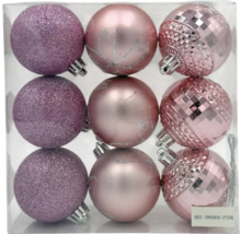 Deväť vianočných gúľ v priehľadnom obale, rôzne dizajny