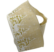 Dekoratívna stuha so zimnými motívmi na vianočné dekorácie