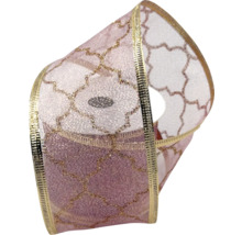 Dekoračná stuha s kvetinovým vzorom a okrajom