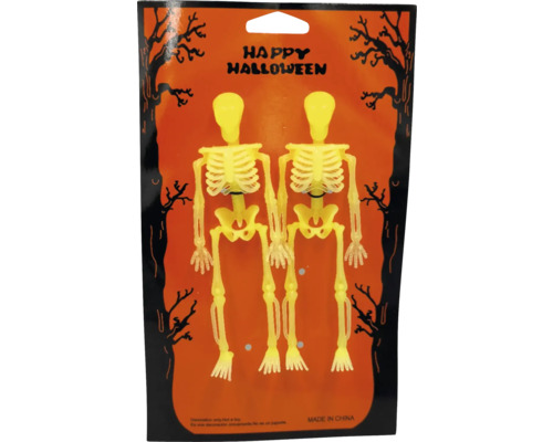 Dekoratívne halloweenske kostry v balení po dvoch na strašidelnú párty