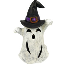 Figúrka ducha s čarodejníckym klobúkom ako halloweenska dekorácia