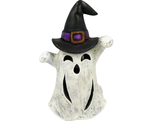 Figúrka ducha s čarodejníckym klobúkom ako halloweenska dekorácia