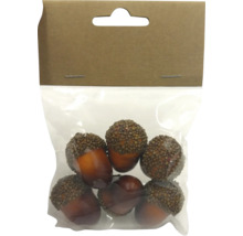 Dekoratívne žalude v priehľadnom balení na dekoračné účely