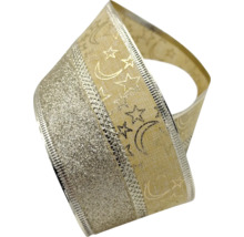 Ozdobná darčeková stuha s motívom hviezd a mesiaca