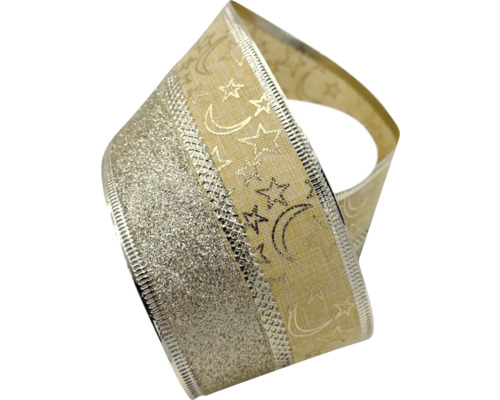 Ozdobná darčeková stuha s motívom hviezd a mesiaca