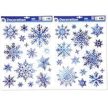 Dekoratívne okenné nálepky so vzorom snehových vločiek