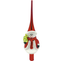 Špička na vianočný stromček Snehuliak s jedličkou