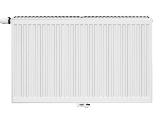 Biely radiátor s termostatickým ventilom