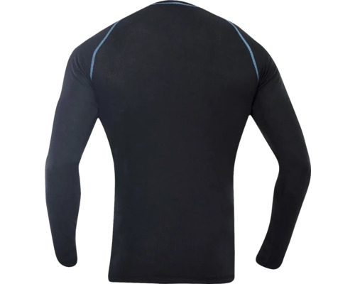 Čierne športové tričko s dlhým rukávom zozadu