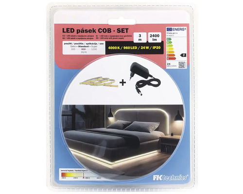 Sada LED pásika s napájacím zdrojom pre interiéry