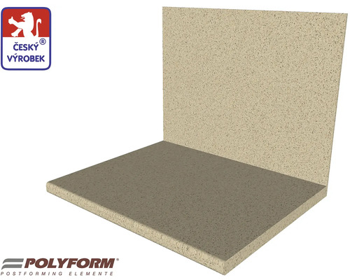 Kuchynská pracovná doska so zadnou doskou